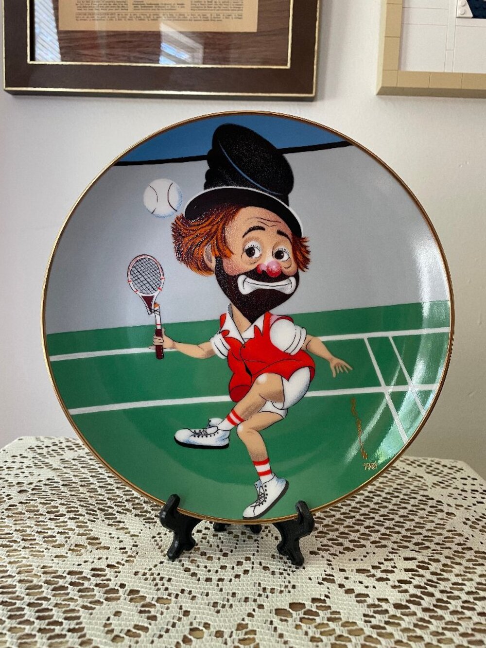 Red Skeleton Love That Freddie Porcelain Decorative Plate 1984